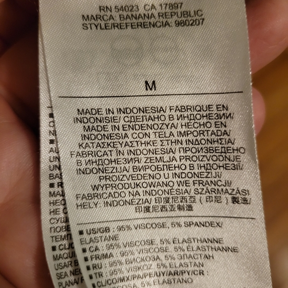 Navy Blue, Patterned, Wrap Dress, Banana Republic - Picture 5 of 5